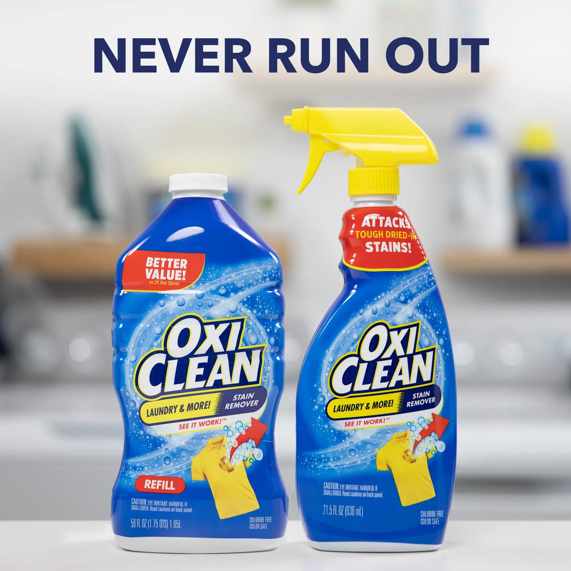 OxiClean Laundry Stain Remover Spray Refill, 56 oz.