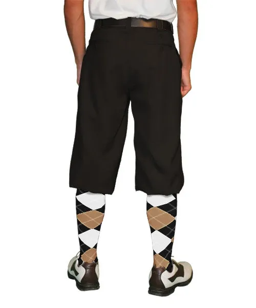 'Par 3' Men’S Plus Fours Golf Knickers | Black