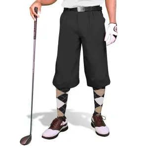 'Par 3' Men’S Plus Fours Golf Knickers | Black