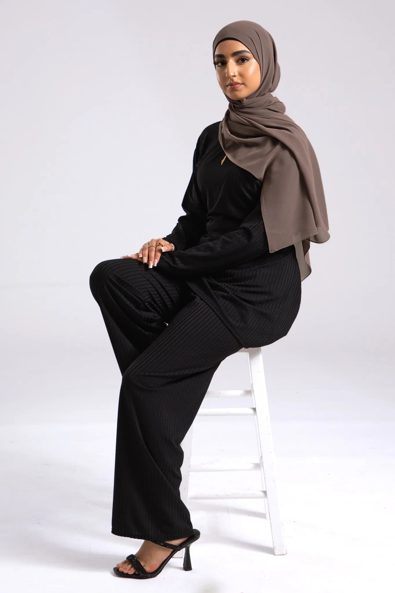 Premium Crepe Chiffon Hijab - Ash Brown