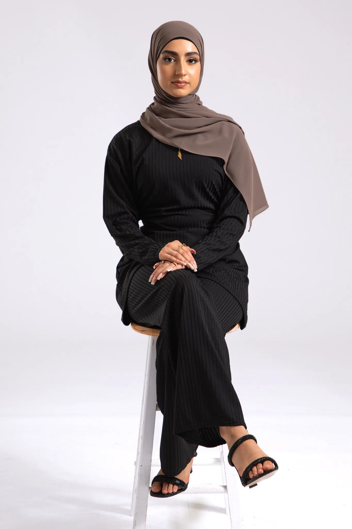 Premium Crepe Chiffon Hijab - Ash Brown