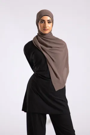 Premium Crepe Chiffon Hijab - Ash Brown