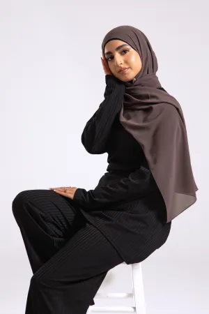 Premium Crepe Chiffon Hijab - Graphite
