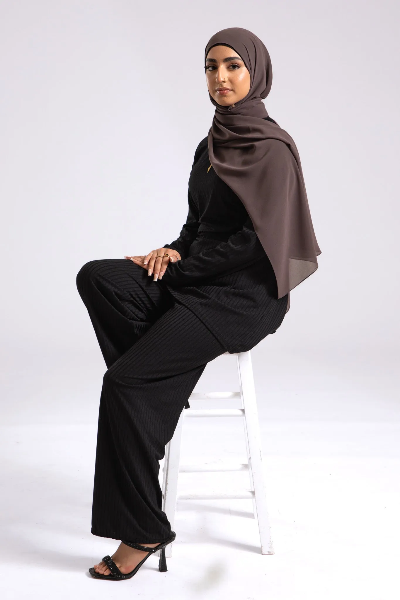 Premium Crepe Chiffon Hijab - Graphite