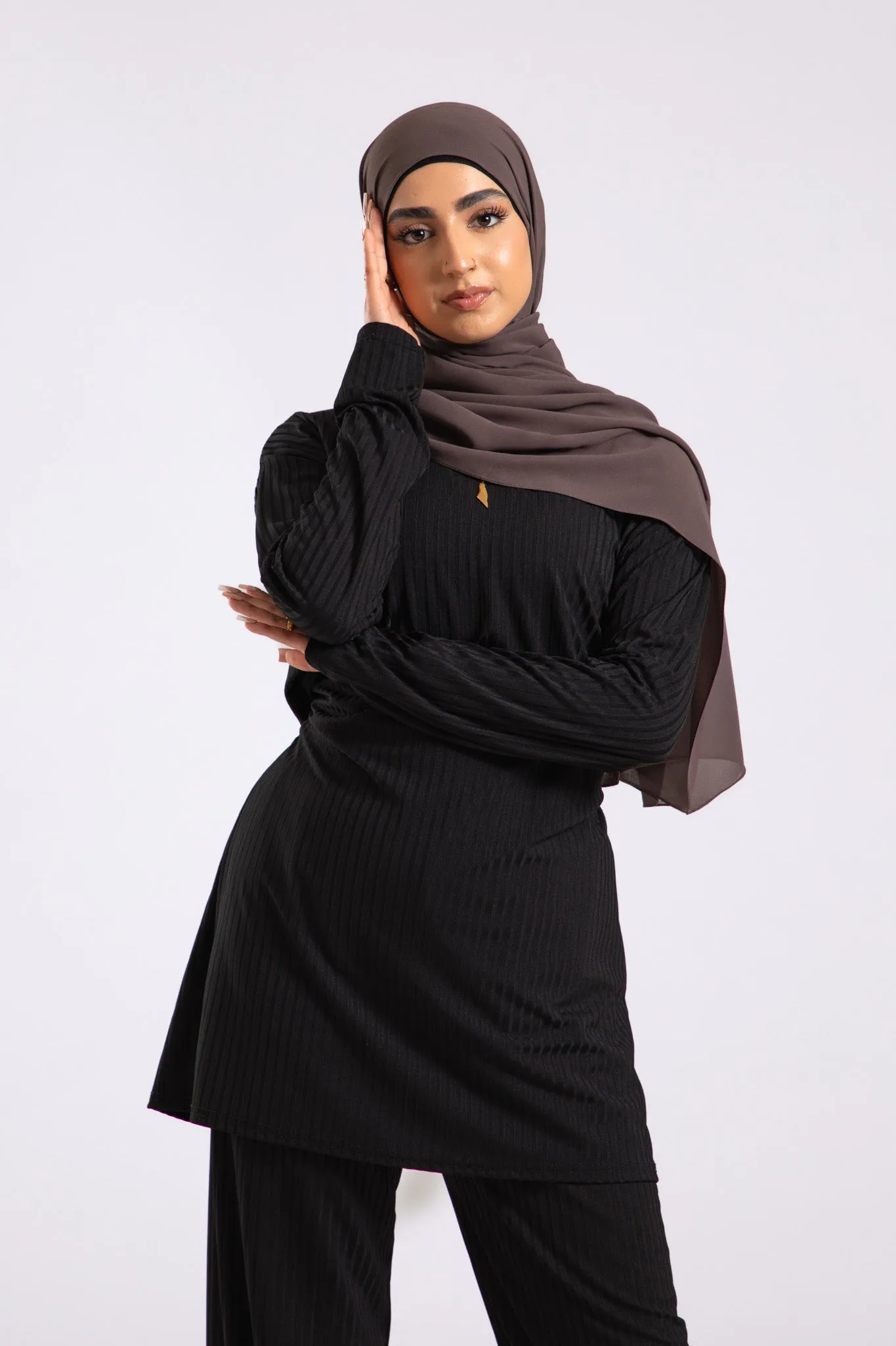 Premium Crepe Chiffon Hijab - Graphite