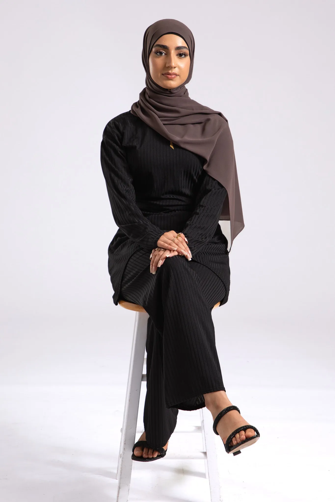 Premium Crepe Chiffon Hijab - Graphite