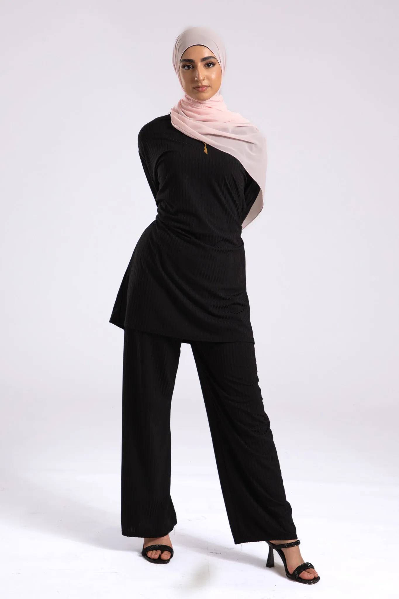Premium Crepe Chiffon Hijab - Meringue Rosette