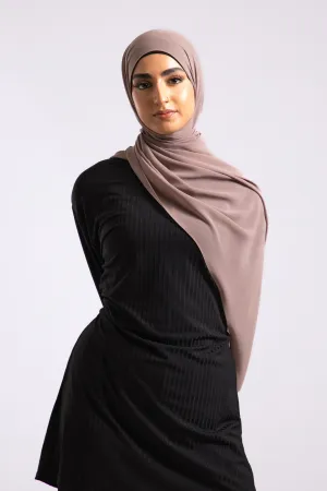 Premium Crepe Chiffon Hijab - Mink