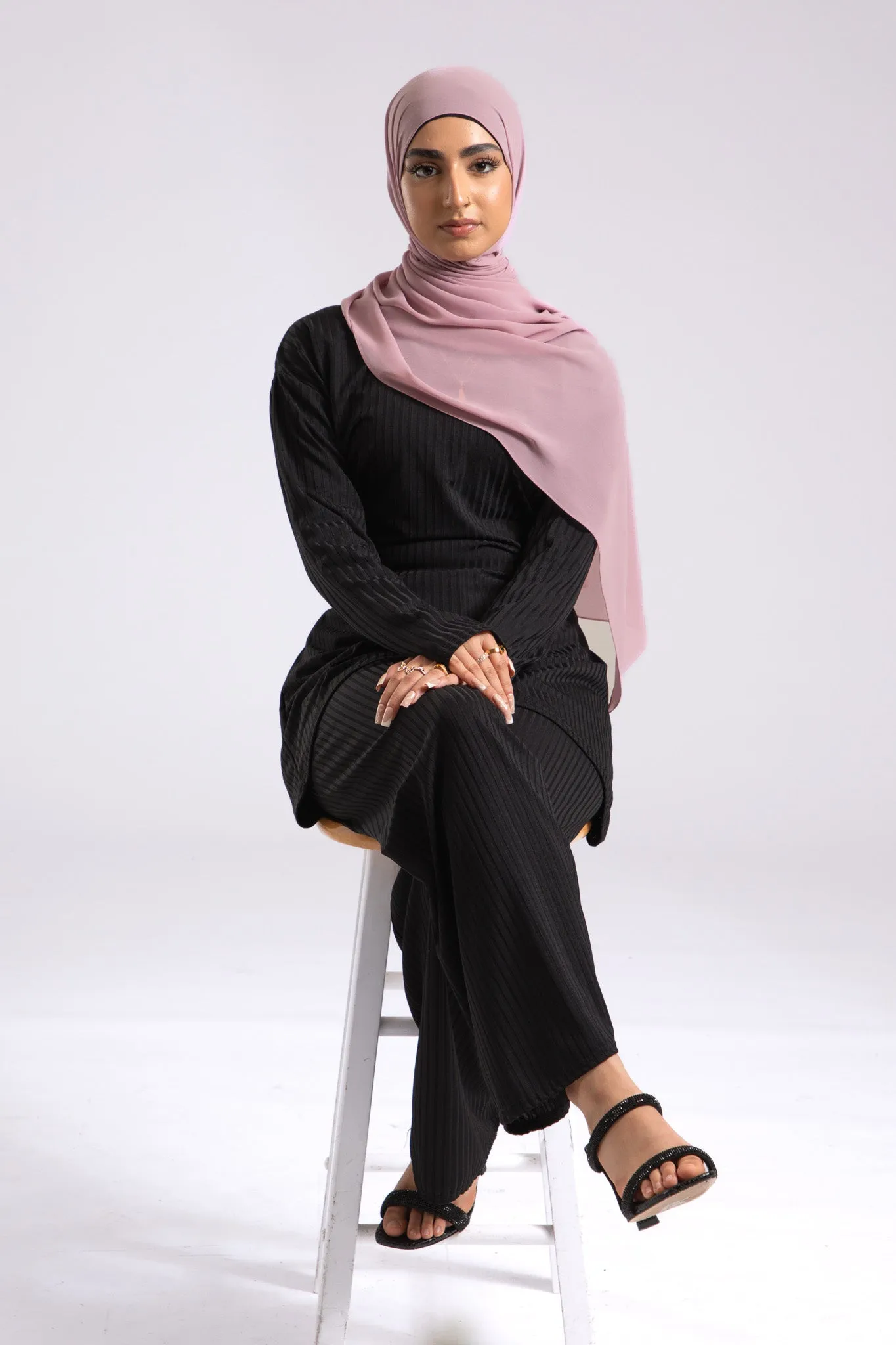 Premium Crepe Chiffon Hijab - Pink Swoon