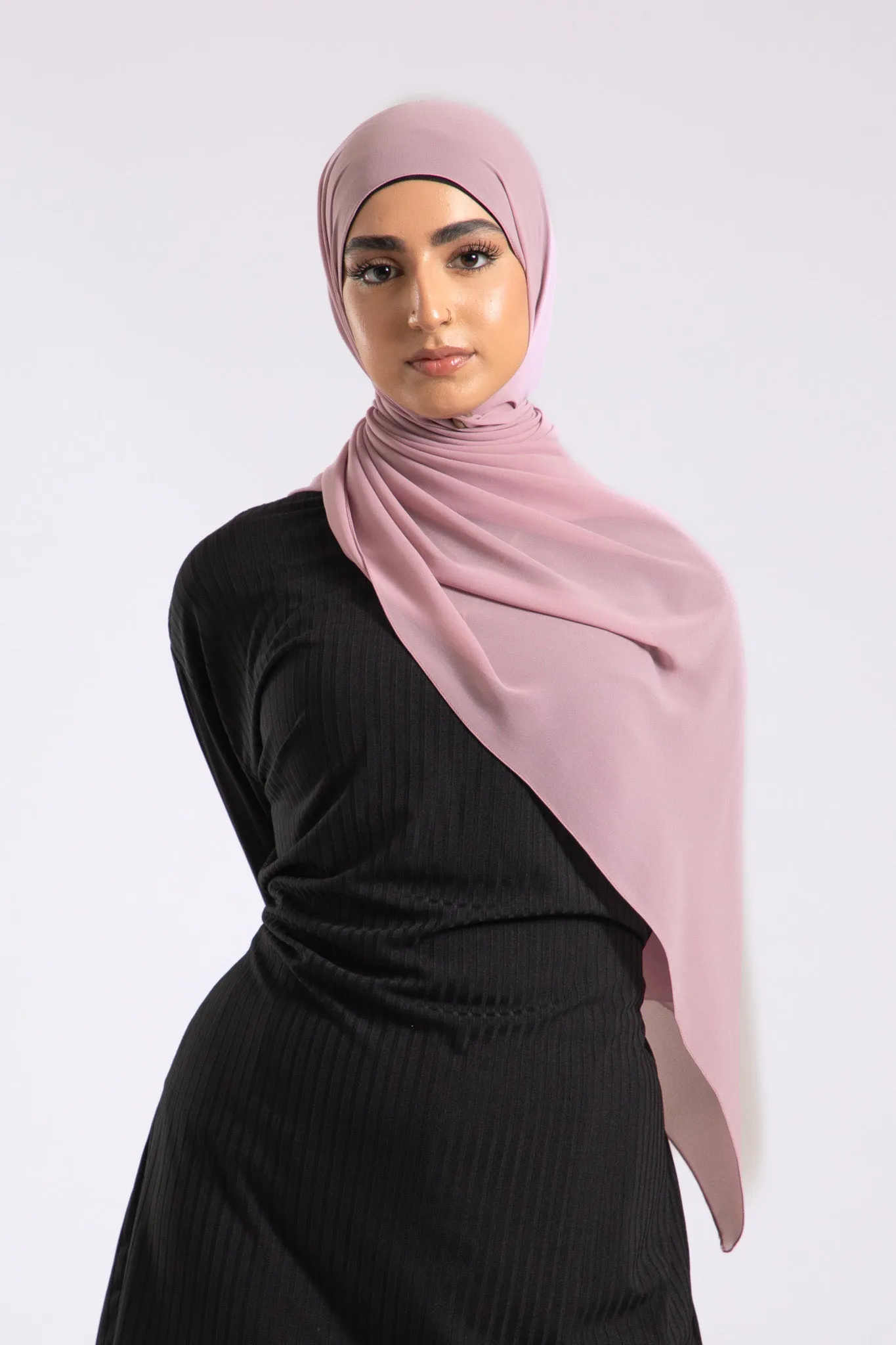 Premium Crepe Chiffon Hijab - Pink Swoon