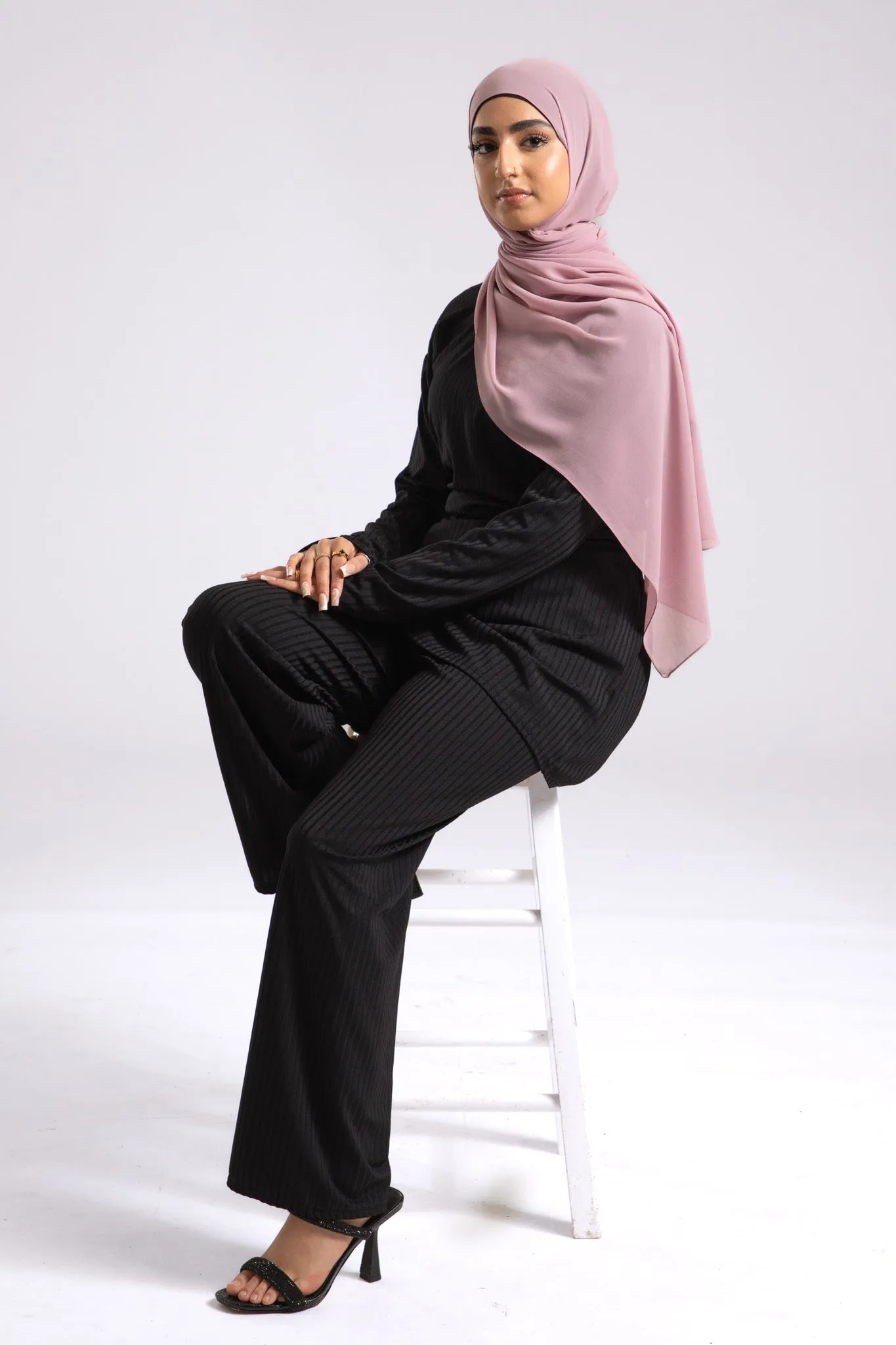 Premium Crepe Chiffon Hijab - Pink Swoon