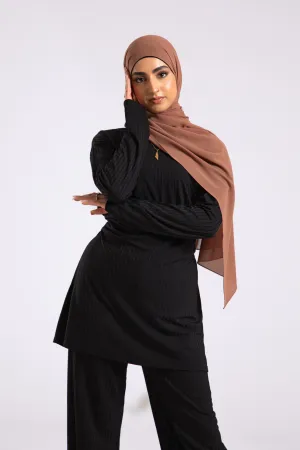 Premium Crepe Chiffon Hijab - Sandalwood