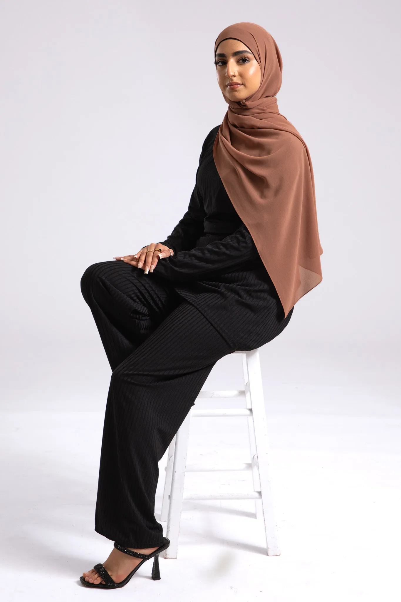 Premium Crepe Chiffon Hijab - Sandalwood