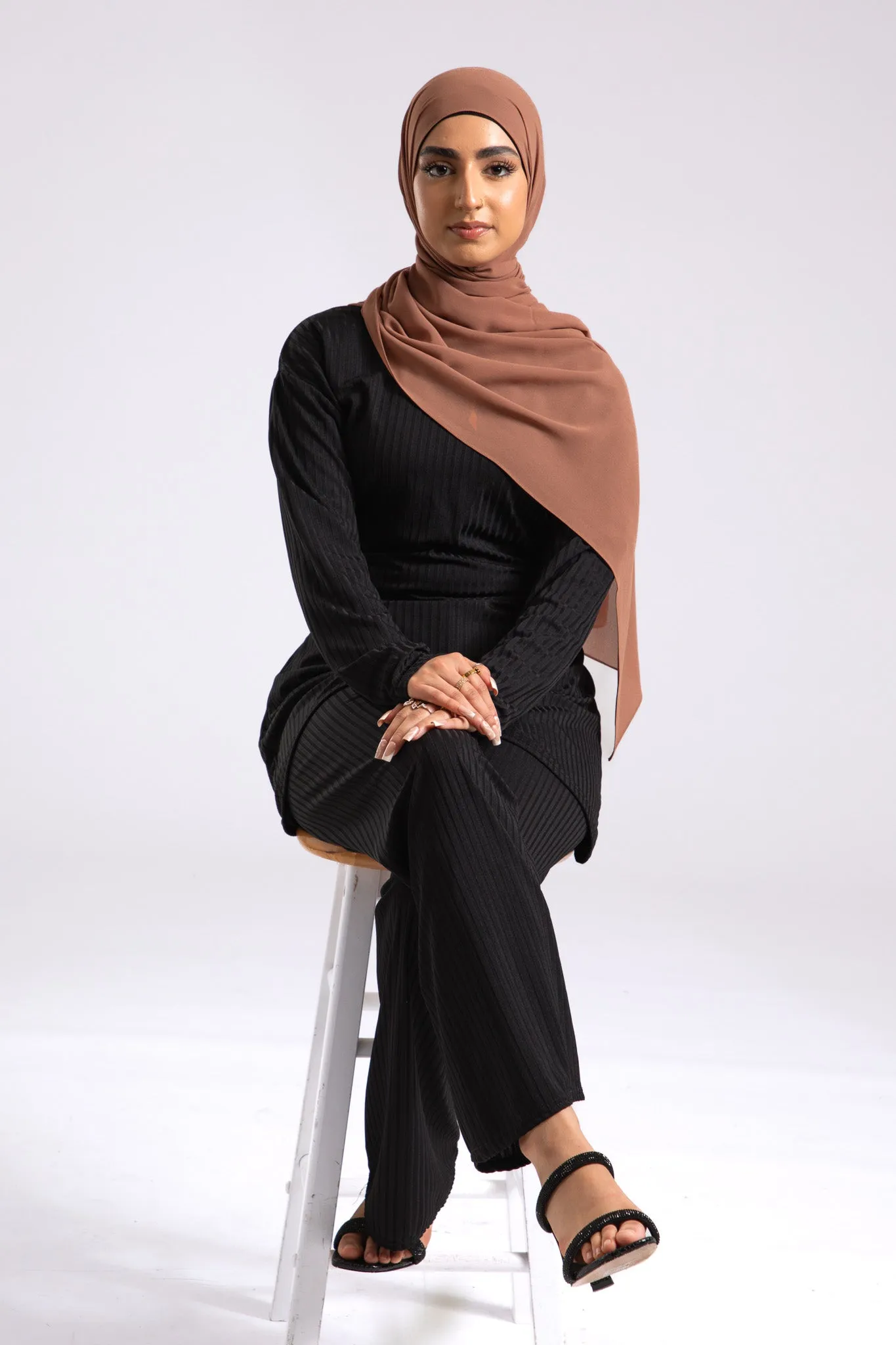 Premium Crepe Chiffon Hijab - Sandalwood