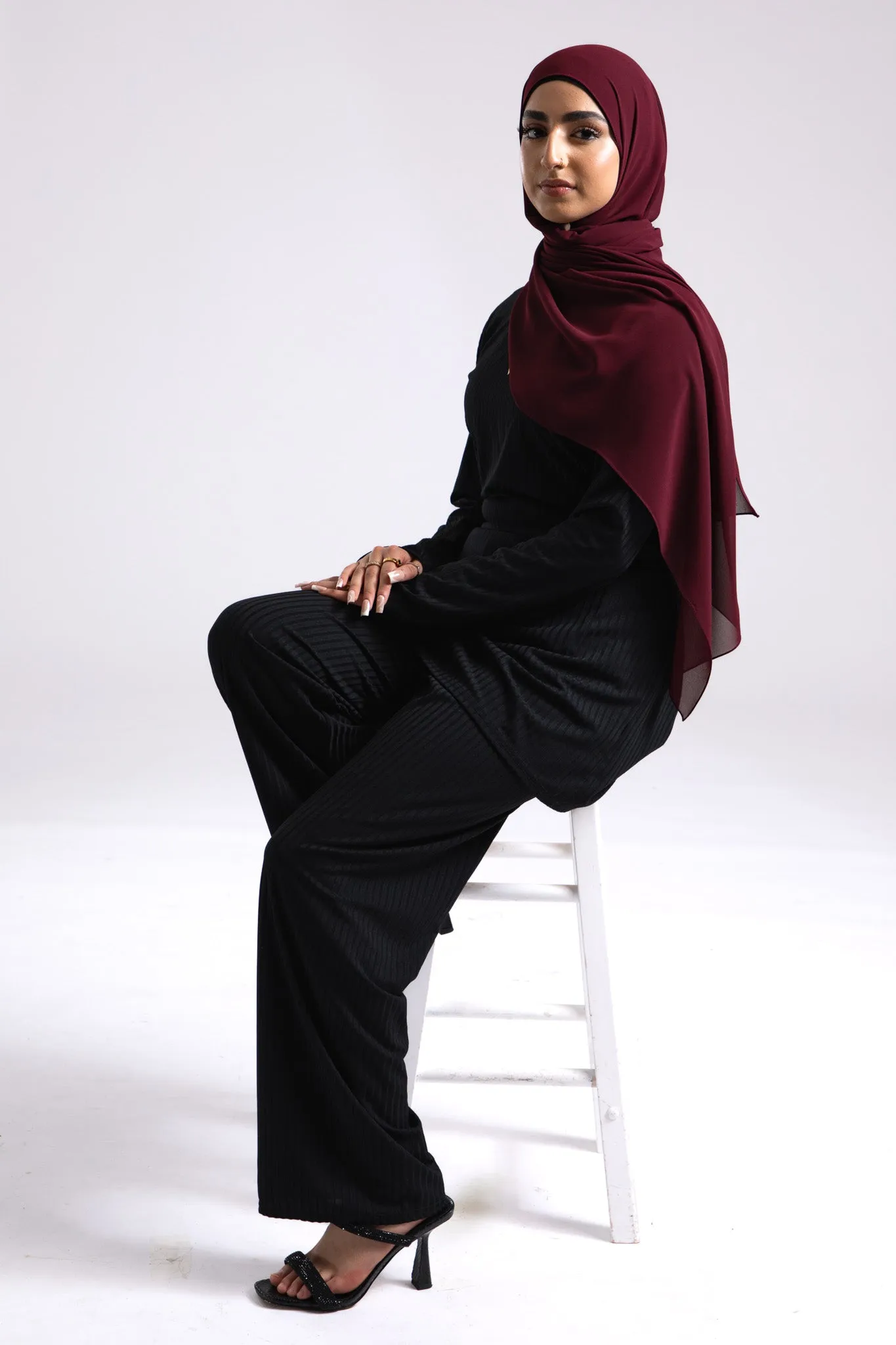 Premium Crepe Chiffon Hijab - Sangria