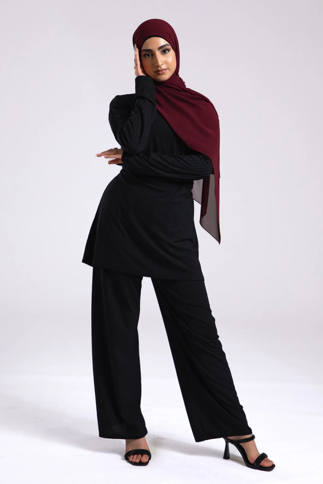 Premium Crepe Chiffon Hijab - Sangria