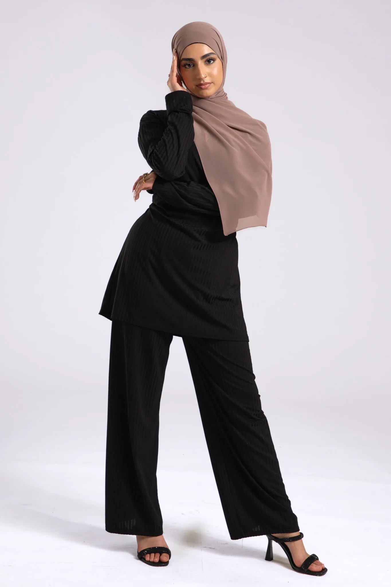Premium Crepe Chiffon Hijab - Taupe