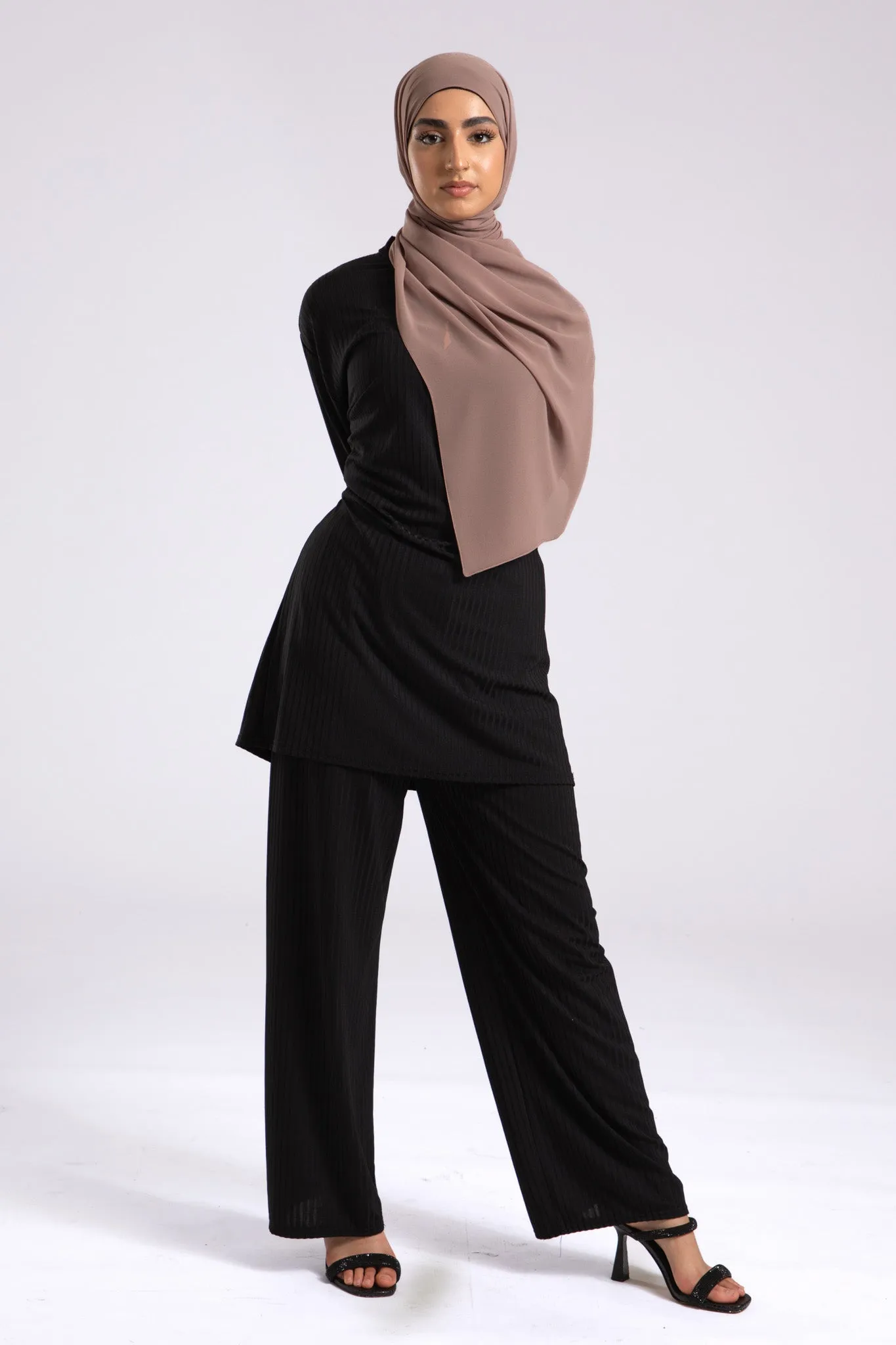 Premium Crepe Chiffon Hijab - Taupe
