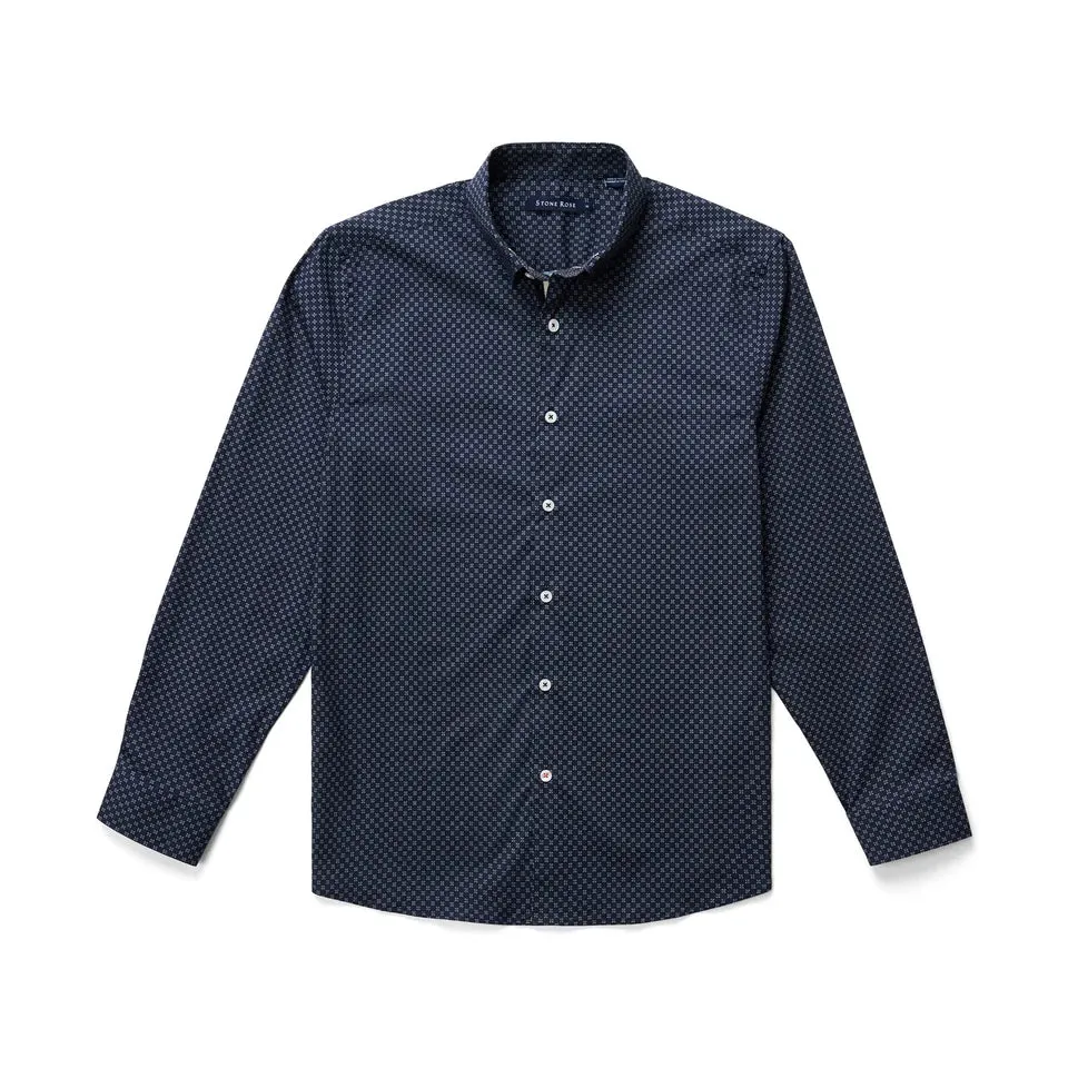 Printed Ornament Geo Long Sleeve Shirt