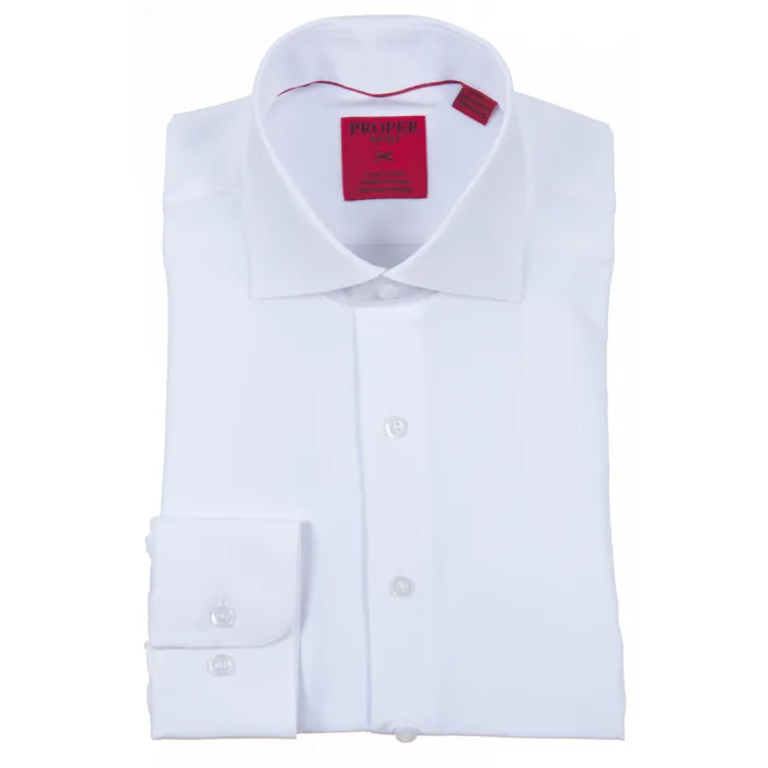 Proper Sport White Stretch Dress Shirt