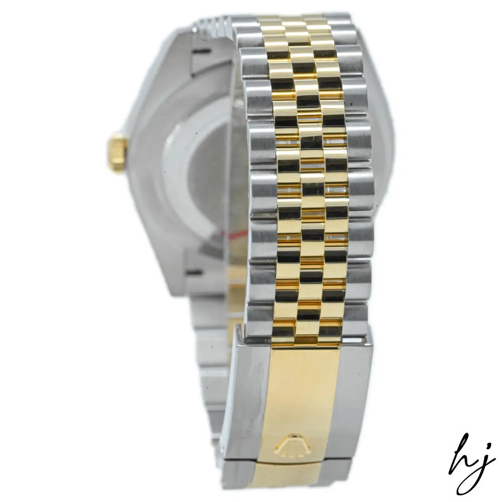 Rolex Men's Datejust 41 18K Yellow Gold & Steel 41mm Wimbledon Dial Watch Reference #: 126333