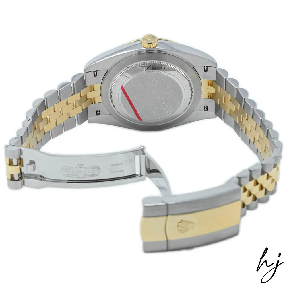 Rolex Men's Datejust 41 18K Yellow Gold & Steel 41mm Wimbledon Dial Watch Reference #: 126333