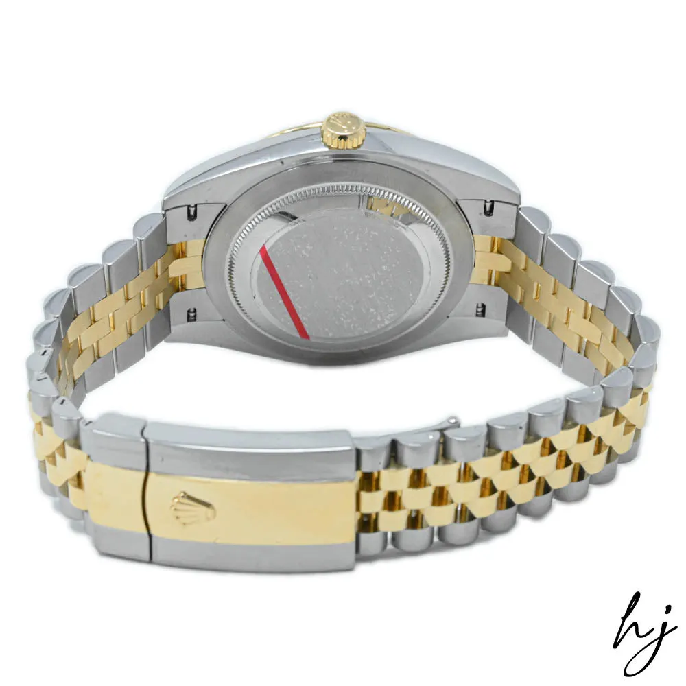 Rolex Men's Datejust 41 18K Yellow Gold & Steel 41mm Wimbledon Dial Watch Reference #: 126333