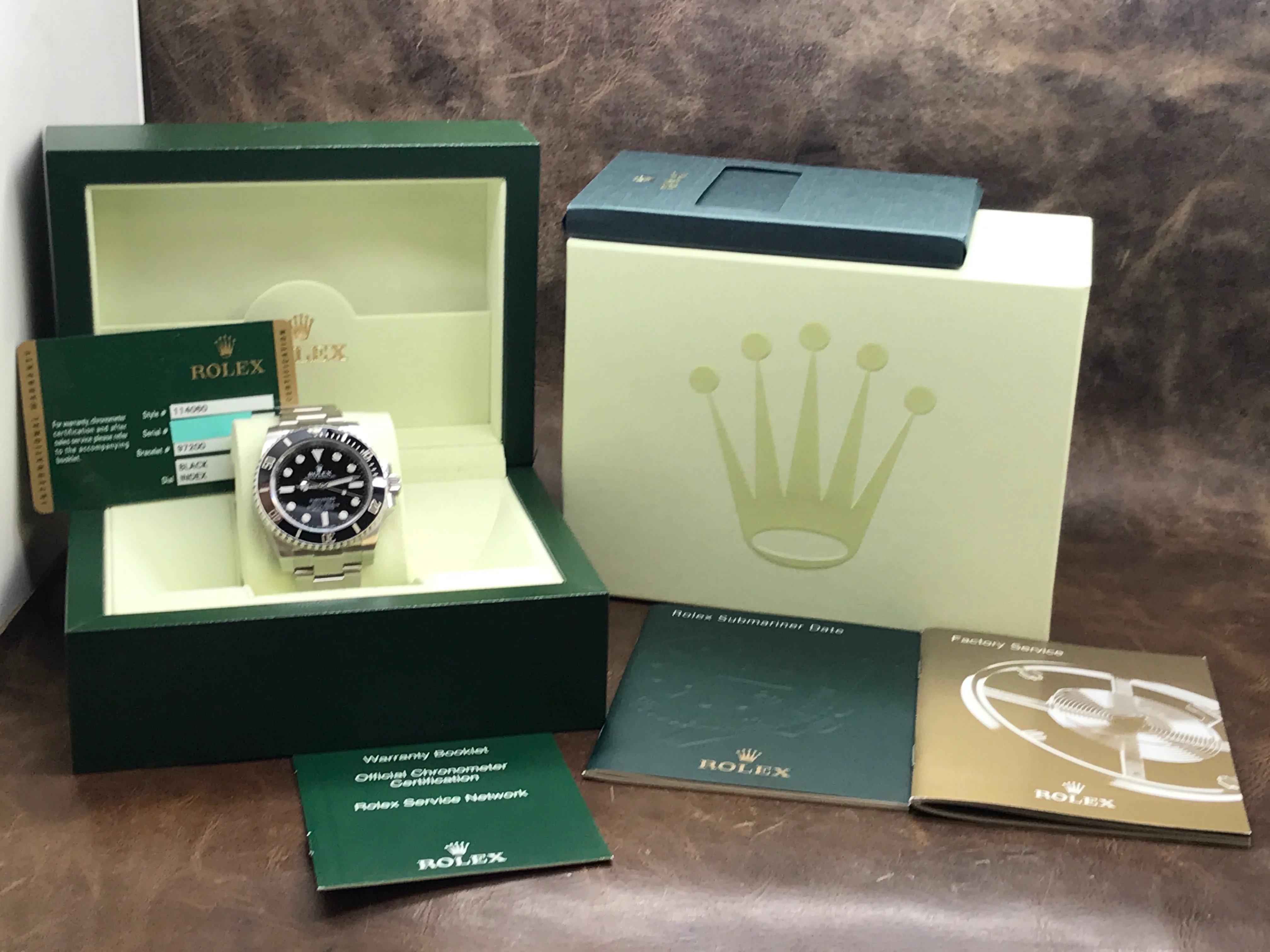 Rolex No Date Submariner Ceramic 114060 Black Dial Automatic Men's Watch