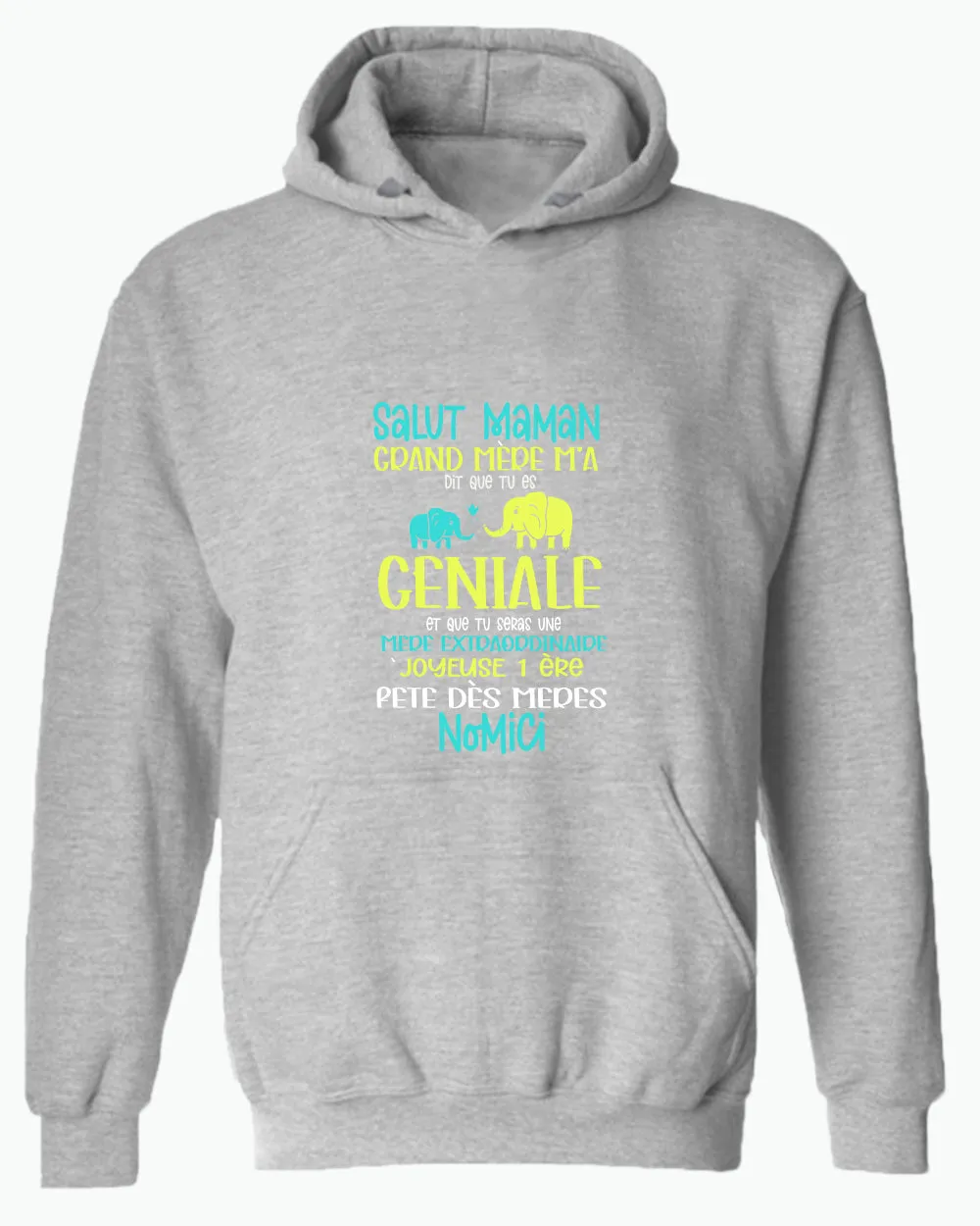 Salut maman grand mere m'a dit que tu es geniale hoodie, frenc hoodie, dad hoodies