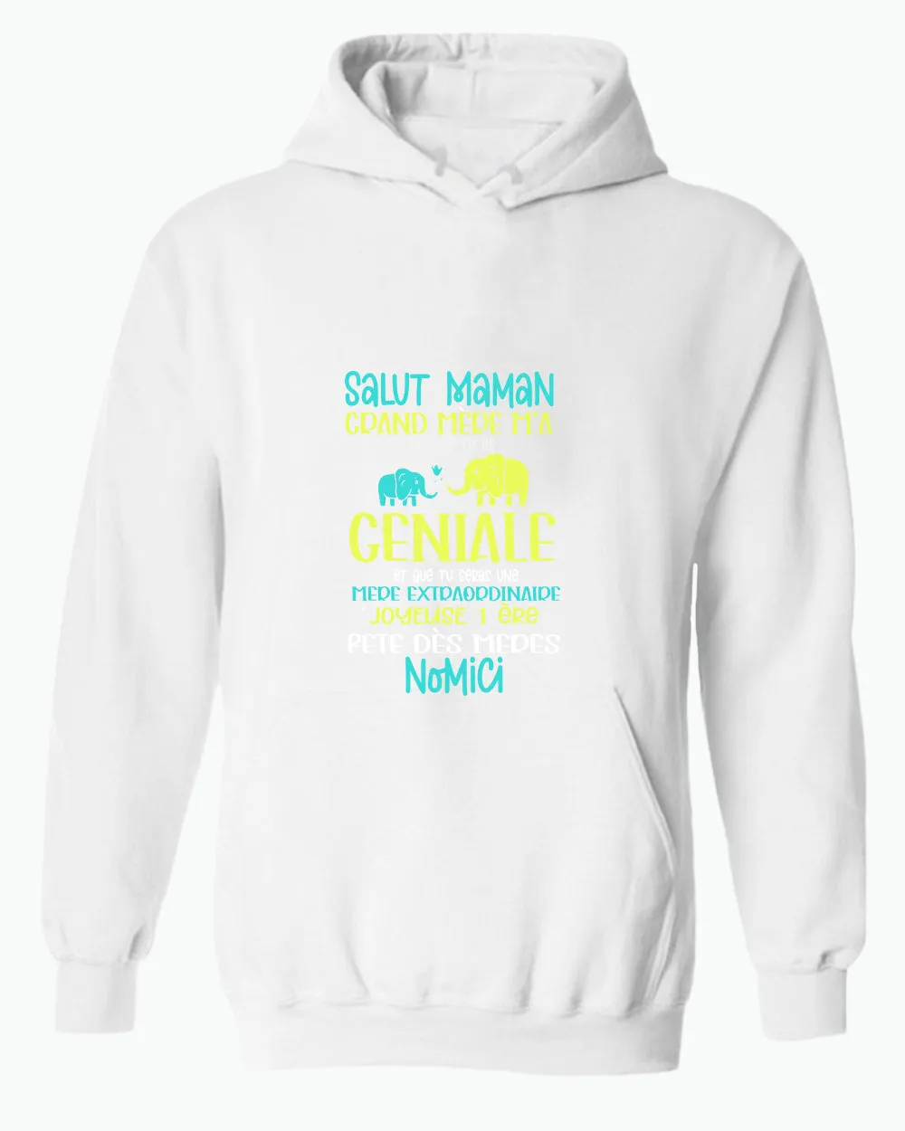 Salut maman grand mere m'a dit que tu es geniale hoodie, frenc hoodie, dad hoodies