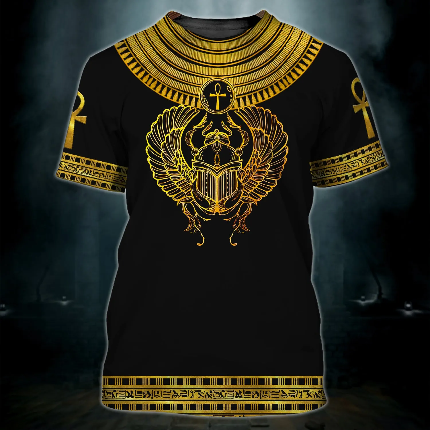 Scarab With Ankh , Ancient Egypt 3D Shirts