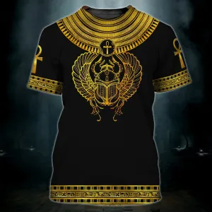 Scarab With Ankh , Ancient Egypt 3D Shirts