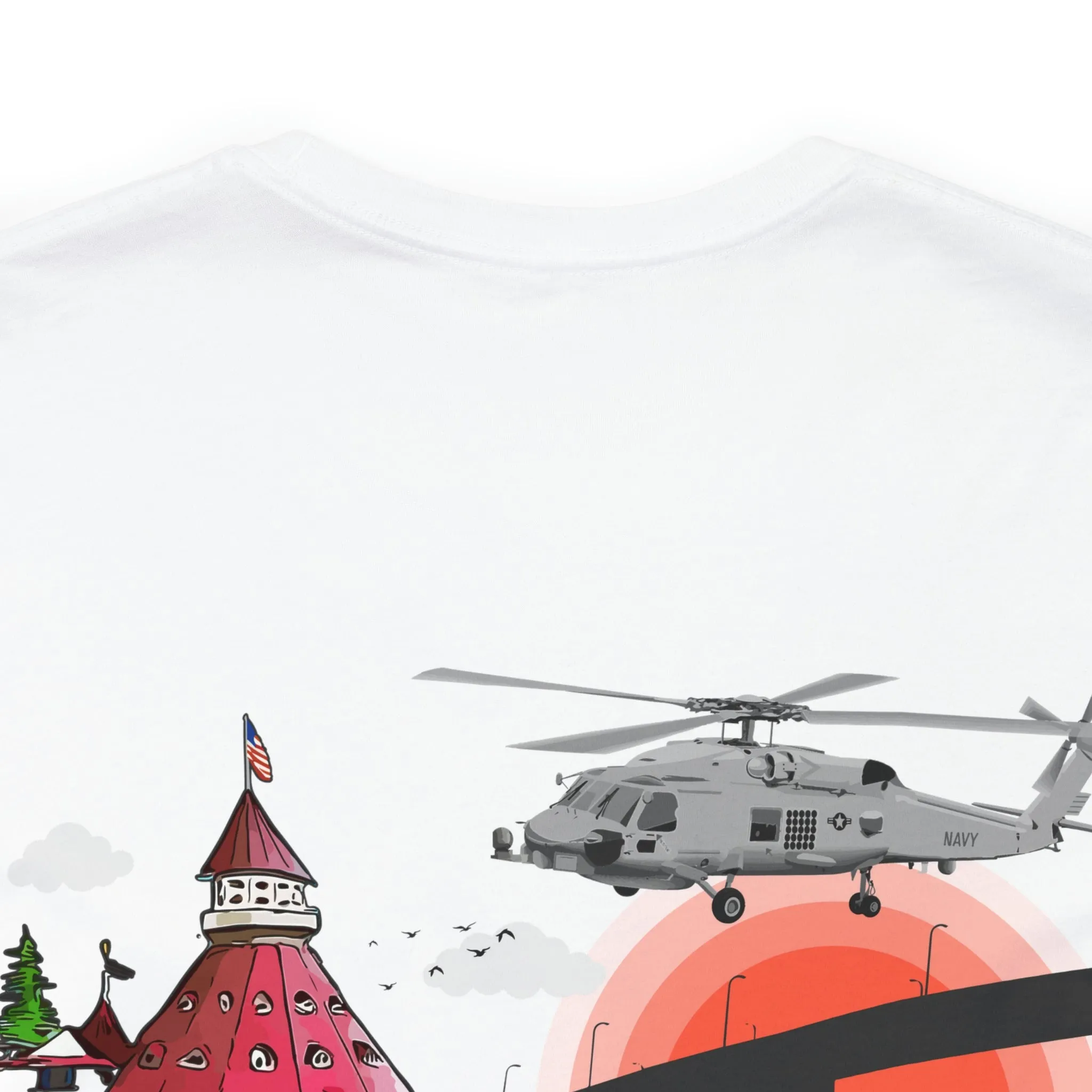 SH-60R Seahawk Coronado Flying Club (Light Colors) Tee