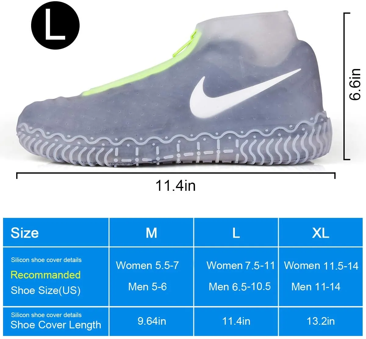 Silicone Sneaker & Shoe Cover - ReUseable, Non-Slip, Elastic & Durable by EZB