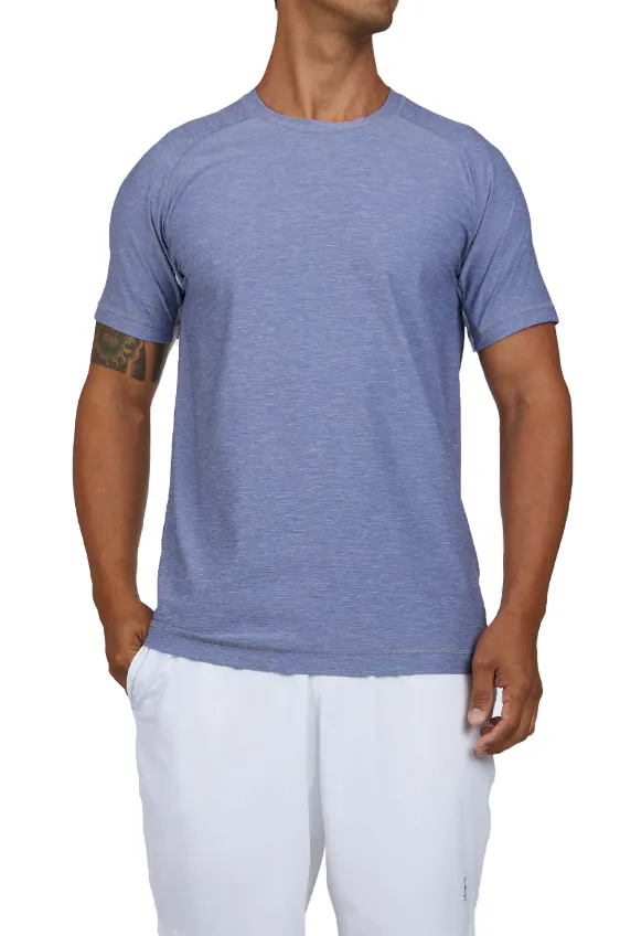 Sofibella Men's  Athletic Short Sleeve Shirt - Steel Melange