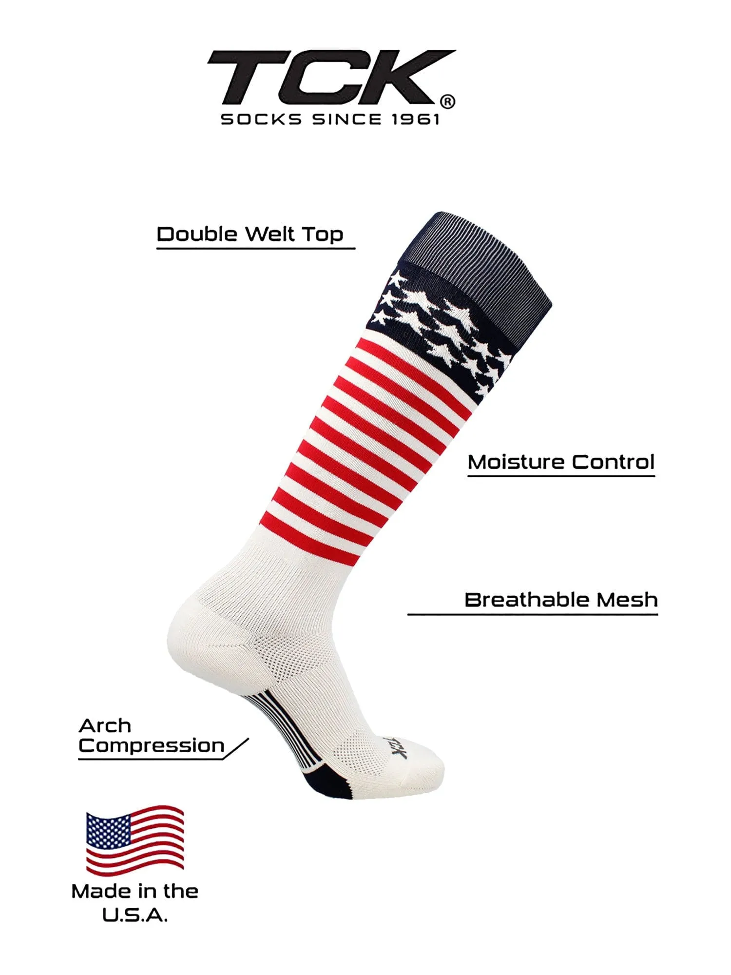 Stars and Stripes USA Baseball Socks