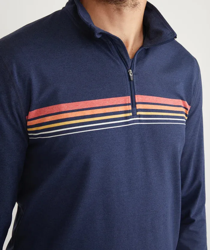 Striped Quarter Zip