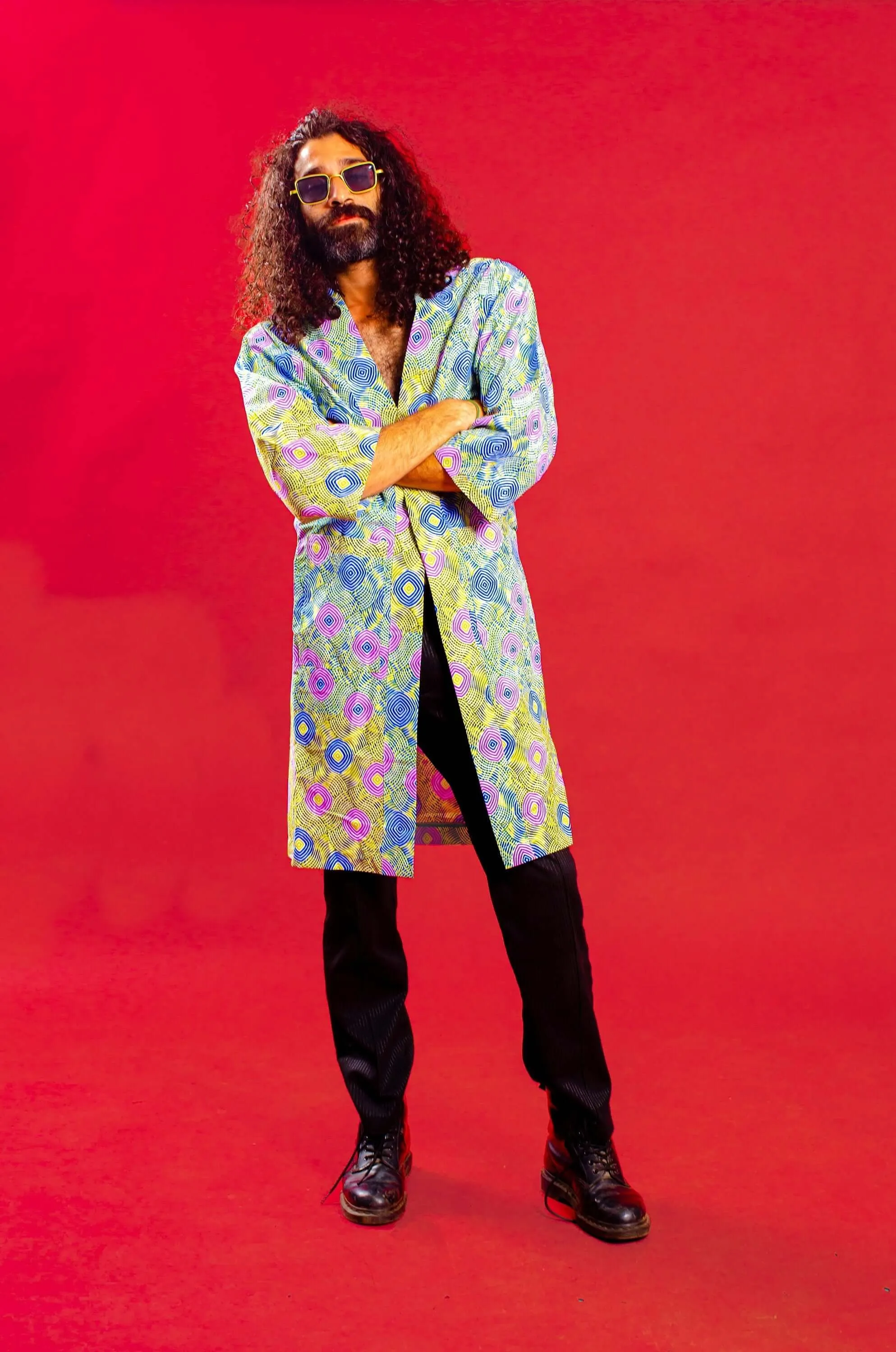 Super Swirl Unisex African Print Kimono