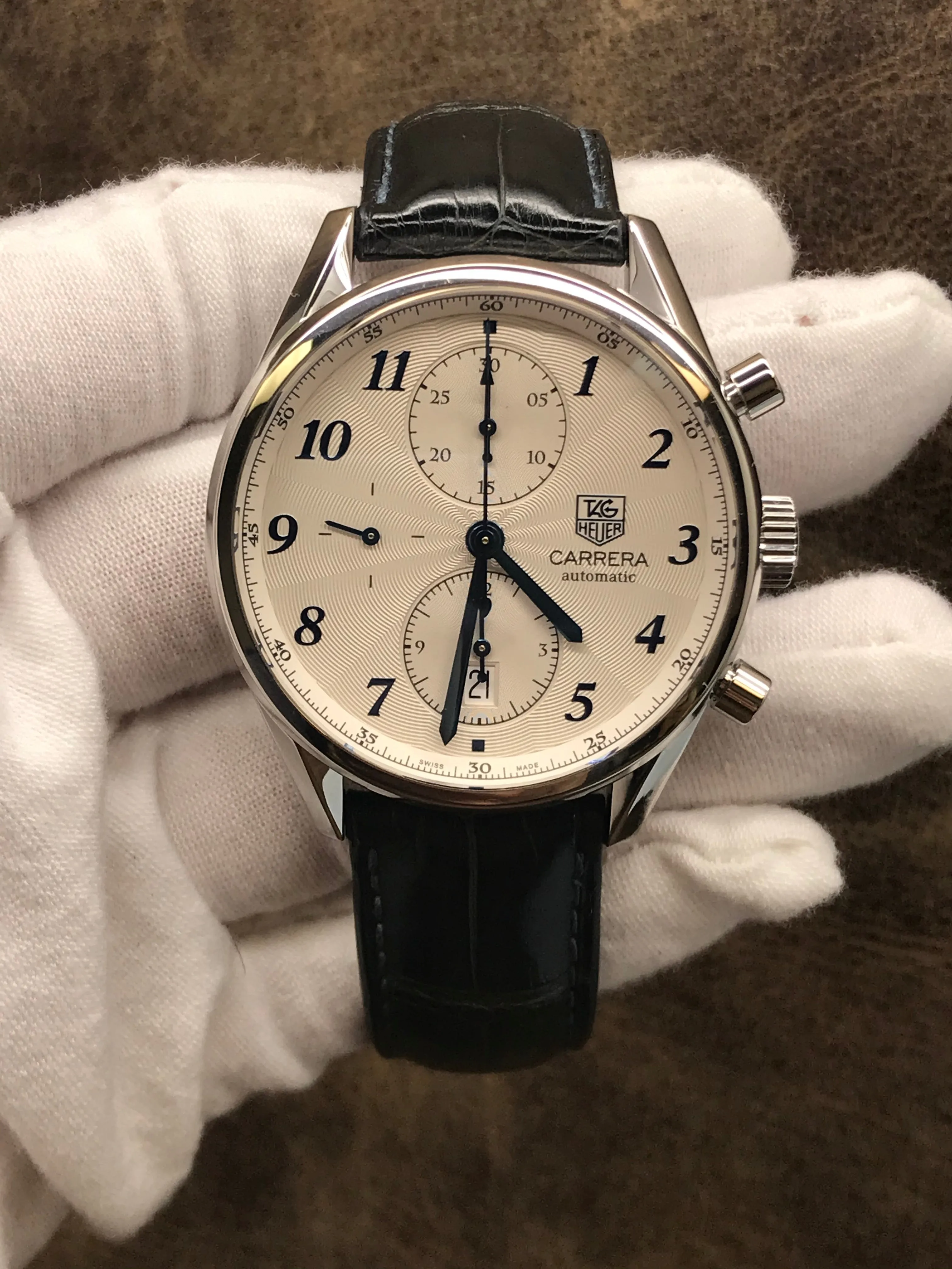 TAG Heuer Carrera Heritage CAS2111 Silver Dial Automatic Men's Watch