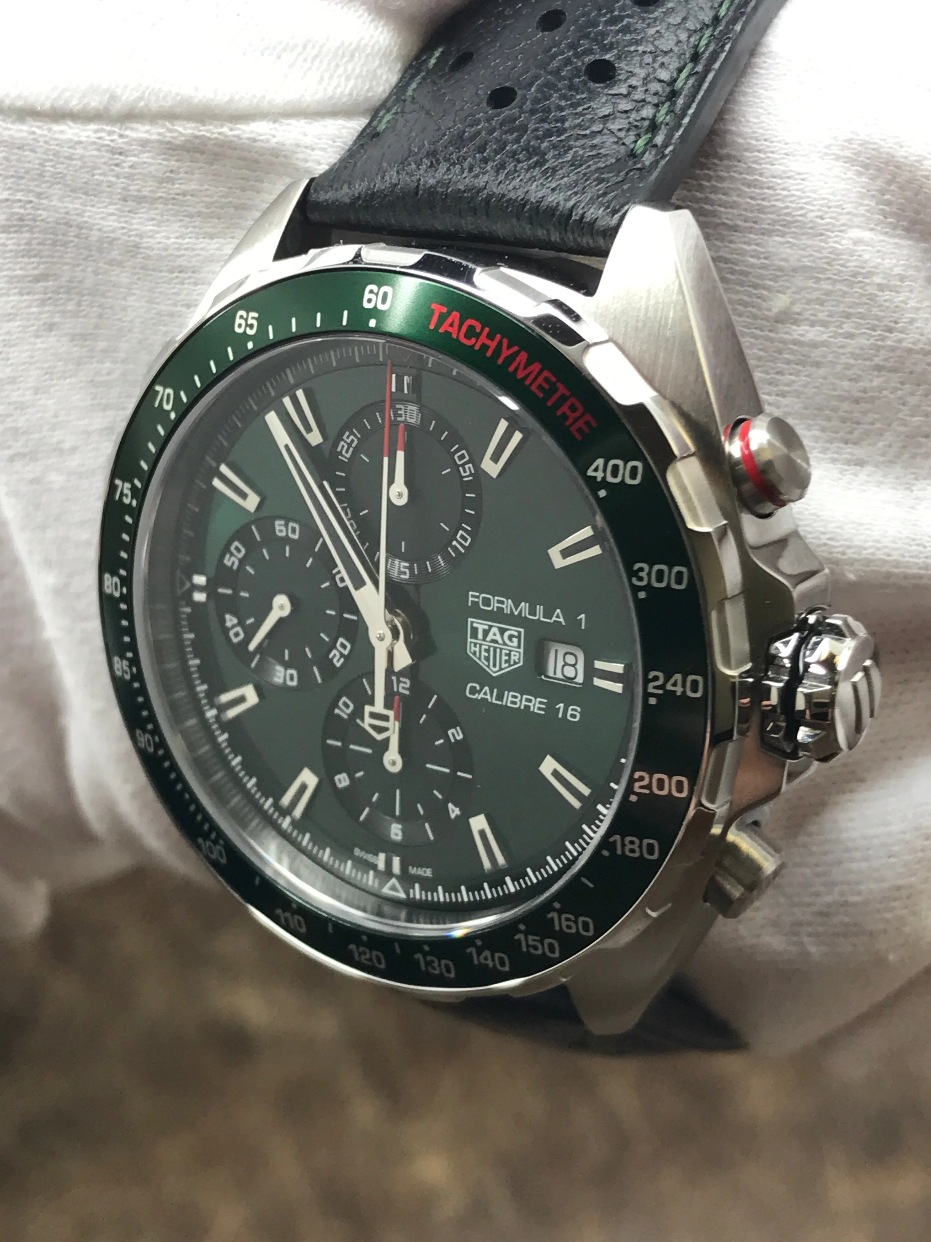 TAG Heuer Formula 1 Rare CAZ2016.FC6473 Green Dial Automatic Men's Watch