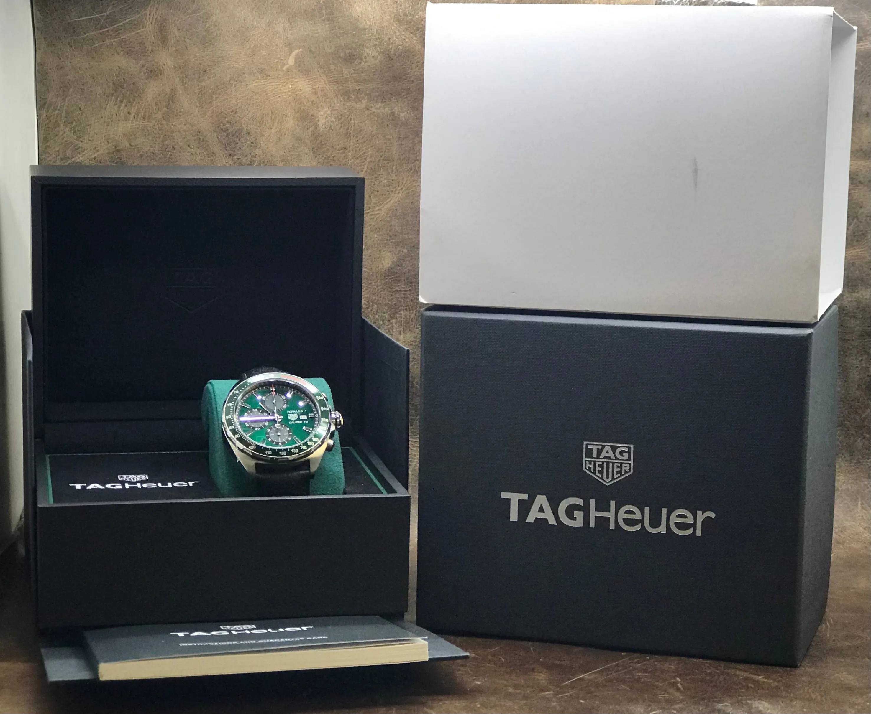 TAG Heuer Formula 1 Rare CAZ2016.FC6473 Green Dial Automatic Men's Watch