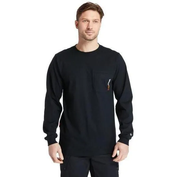 Timberland Pro Men's Flame Resistant Pocket Work T-Shirt - Black- TB0A23PF001
