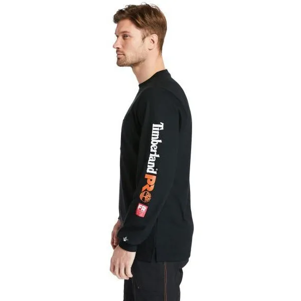 Timberland Pro Men's FR Cotton Core LS W/ Logo Work T-Shirt - Black - TB0A1V8D001