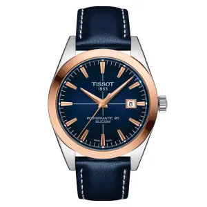 Tissot Gentleman Powermatic 80 Silicium Solid 18K Gold bezel Automatic Men's Watch T9274074604100