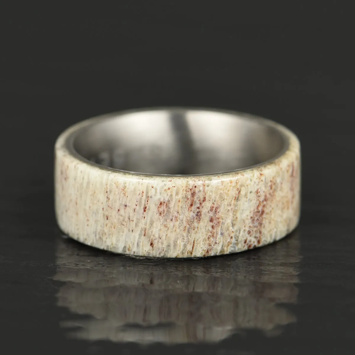Titanium Antler Men's Wedding Band 8MM