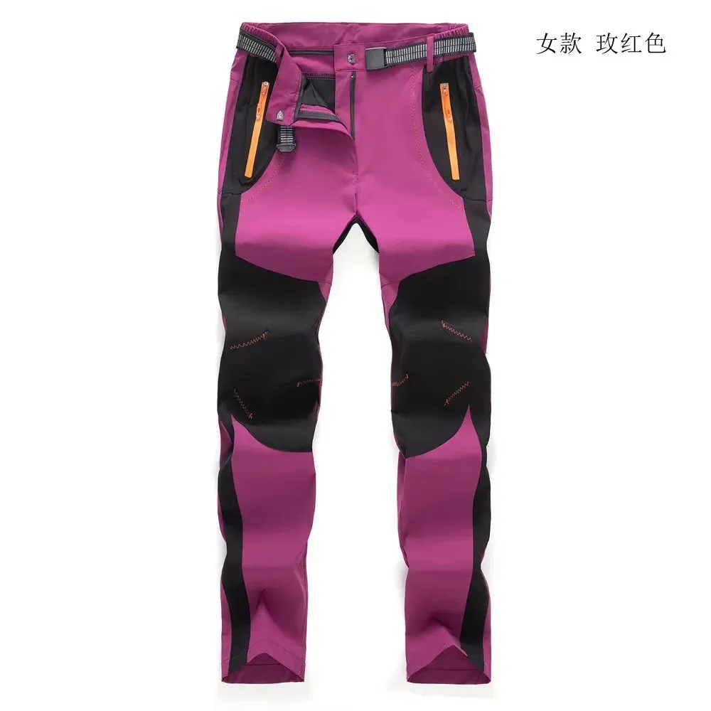 Toppick Winter Men Women clothings Hiking Pants Outdoor Softshell Trousers Waterproof Windproof Thermal for Camping Ski Climbing clothing big size S-XXXXL
