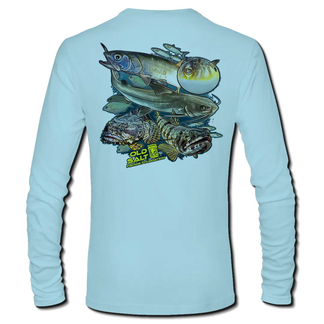 Trash Can Slam' - Long Sleeve Performance Fishing Shirt
