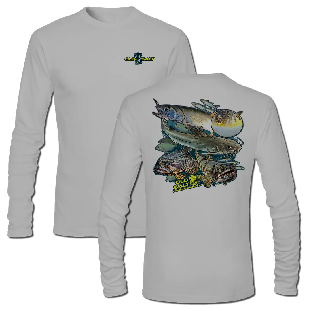 Trash Can Slam' - Long Sleeve Performance Fishing Shirt