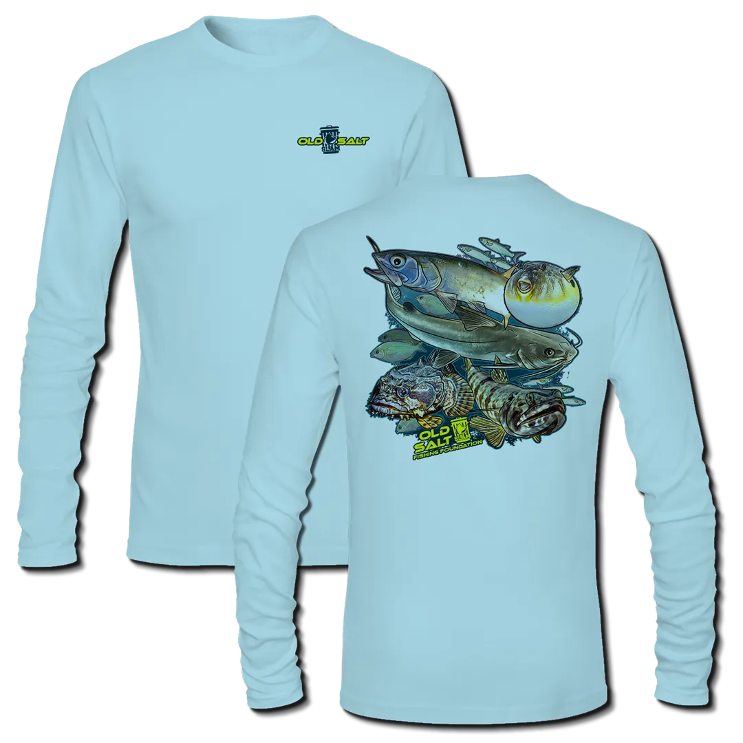 Trash Can Slam' - Long Sleeve Performance Fishing Shirt