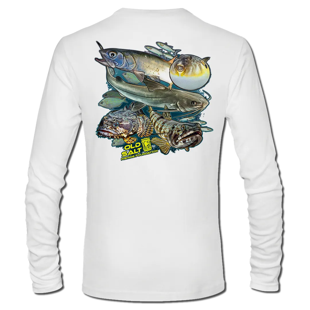 Trash Can Slam' - Long Sleeve Performance Fishing Shirt